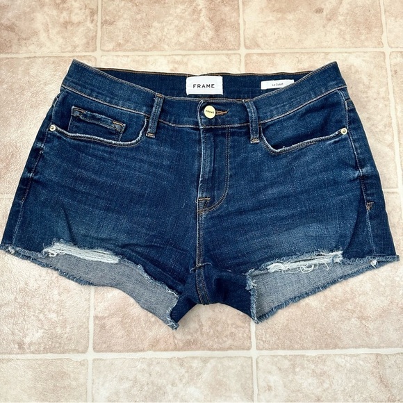 FRAME Le‎ Cut-Off Shorts Denim Jeans Size 26 - Picture 1 of 10